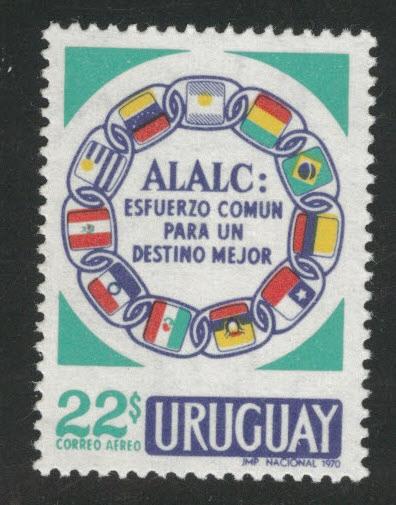 Uruguay Scott c376 MNH** 1970 airmail 