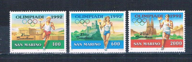 San Marino 1232-34 MNH set Summer Olympics 1992 (S0862)+