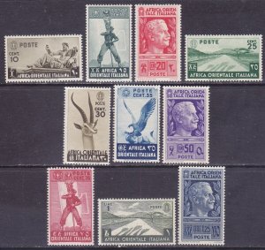 Italian East Africa 4-13 Mint OG 1938 Issues VF-XF