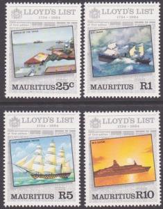 MAURITIUS 1984 Lloyd's List set MNH.........................................5094