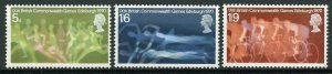 GB 1970 MNH Commonwealth Games Edinburgh 3v Set Cycling Swimming Sports Stamps