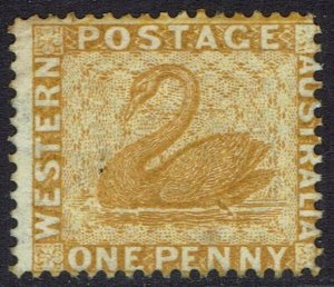 WESTERN AUSTRALIA 1876 SWAN 1D WMK CROWN CC PERF 14