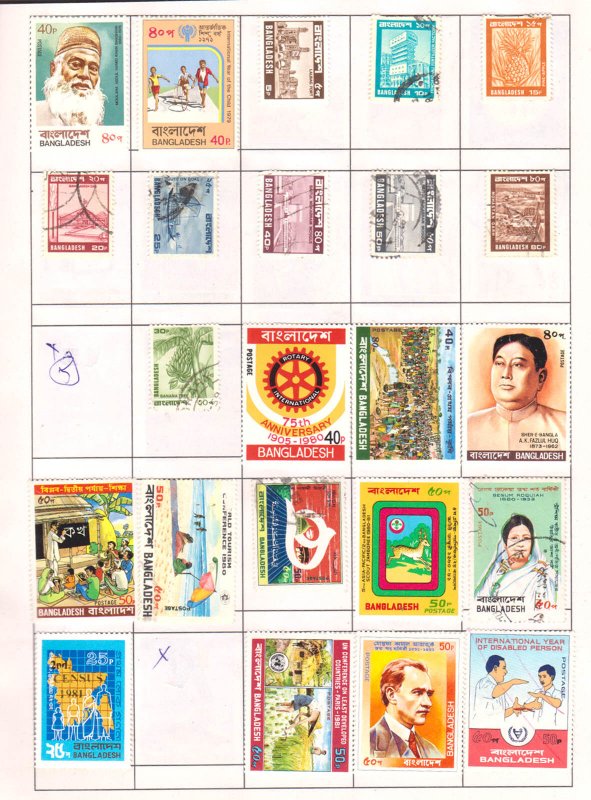 COLLECTION OF BANGLADESH STAMPS - 400V - USED ALL DIFFERENT!!!