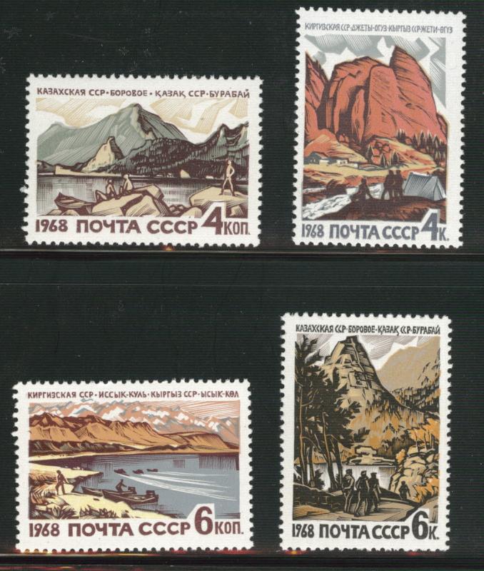 Russia Scott 3530-3533 MNH** recreational landscapes