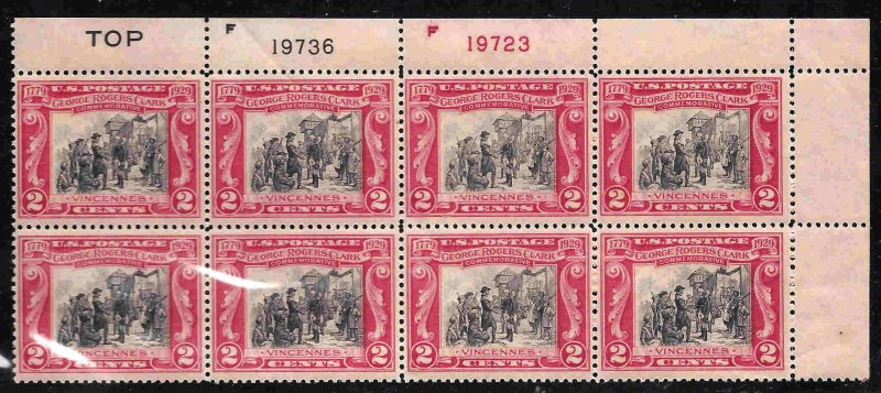 651 Mint,OG,NH... Plate Block of 8... SCV $22.30