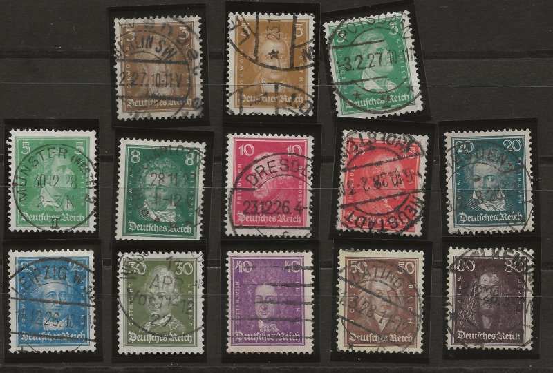 Germany 1926-27 351-62 Mi 385-97 Used VF SCV $18.80 (jr)