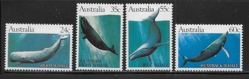 Australia 821-4 1982 Whales set MNH