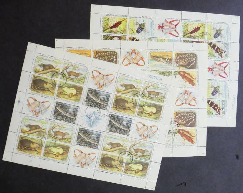 EDW1949SELL : SPANISH COLONY 1961 Complete set of Christmas Sheetlets Used.