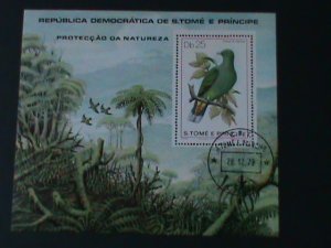 ​ST.THOMAS-1979  BEAUTIFUL LOVELY BIRD-CTO-S/S-VF FANCY CANCEL  LAST ONE