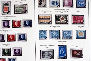 COLOR PRINTED CANADA 1953-1973 STAMP ALBUM PAGES (32 illustrated pages)