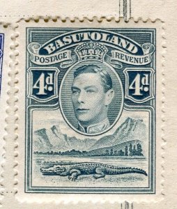 BASUTOLAND; 1938 early GVI Pictorial fine Mint hinged 4d. value