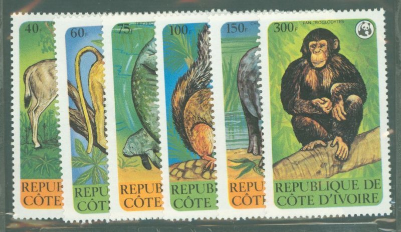 Ivory Coast #528-33 Mint (NH) Single (Complete Set)