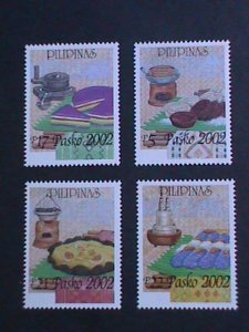 ​PHILIPPINES 2002-SC#2798-2801 CHRISTMAS HOLIDAYS FOODS  MNH VERY FINE