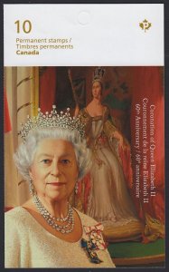 ROYALTY QUEEN ELIZABETH II * FULL BOOKLET of 10 * Canada 2013 #2644a BK538 MNH