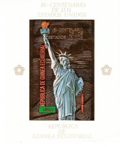 Equitorial Guinea US Bicentennial SS Statue of Liberty MNH