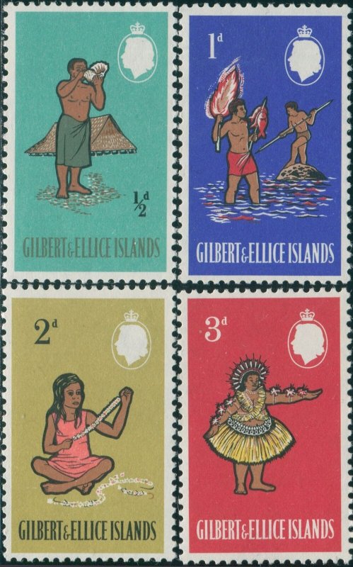 Gilbert & Ellice Islands 1965 SG89-92 Islanders QEII MNH