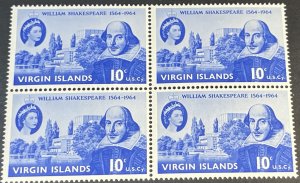 BRITISH VIRGIN ISLANDS # 143-MINT/NEVER HINGED---BLOCK OF 4---1964