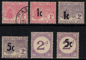 Basutoland #J2-3,5-8*/u  CCV $5.65