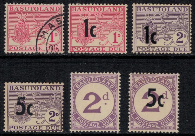 Basutoland #J2-3,5-8*/u  CCV $5.65