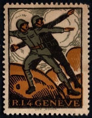 1939 Switzerland Soldier's Stamp Geneva 14th Granatwerfer Regiment MNH