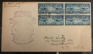 1936 New York USA Hindenburg Zeppelin FFC First Flight cover LZ 129 To Germany 1