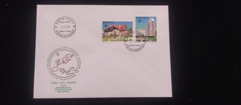 C) 1978. FINLAND. FDC. E.P.T. CONFERENCE DOUBLE STAMP. XF