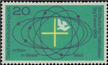 Germany Sc 989 Cross and Dove MNH