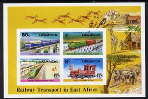 Uganda 1976 Railways imperf m/sheet unmounted mint as SG ...