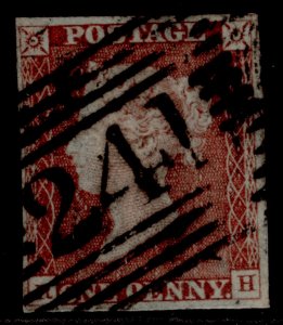 GB QV SG8, 1d red-brown, FINE USED. Cat £35. MARKINCH 