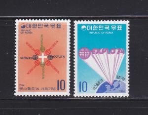 Korea 909-910 Set MNH Expo '74 (A)