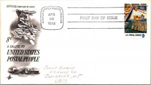 FDC 1973 SC #1498a Artcraft Cachet - US Postal Service - Single - J4762