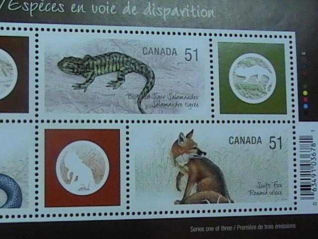 CANADA # 2173--MINT/NEVER HINGED--MINI SHEET OF 4--ENDANGERED SPECIES--2006