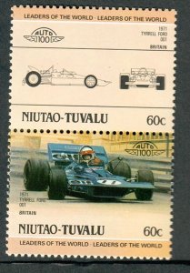 Tuvalu Niutao #8 Classic Cars MNH  attached pair