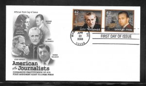 Just Fun Cover #4250,4252 FDC American Journalists Artcraft Cachet. (A975)
