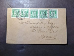 1943 British Channel Islands England Cover Guernsey CI Local Use St Peter Port