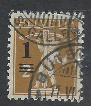 SWITZERLAND SC# 186 F-VF U 1915