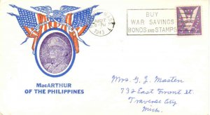 United States Massachusetts Boston 1943 machine  MacArthur of the Philippines...