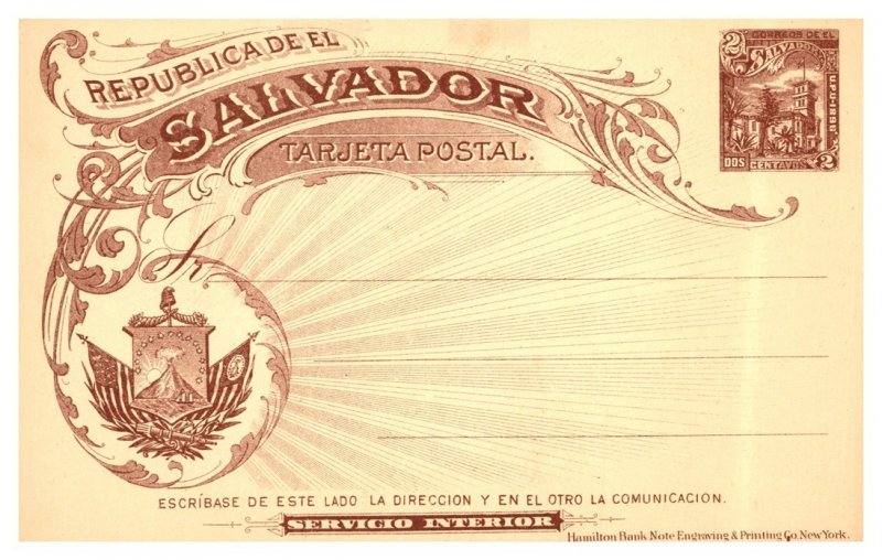 Salvador, Government Postal Card