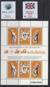 WC1_28365. BRITISH COL.: GAMBIA. 1978 souv. sheet. Sc. 380. MNH