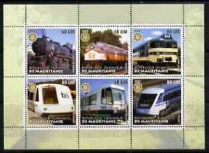 MAURITANIA - 2002 - Railway Locomotives #1 - Perf 6v Sheet - M N H-Private Issue