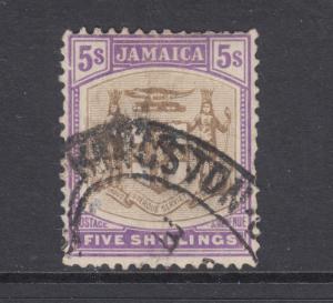 Jamaica Sc 45 used 1905 5sh Coat of Arms, top value to set, small facial scrape