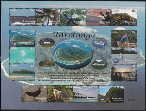 Cook Islands 2011 MNH Sc #1381a Sheet of 15 Rarotonga Tourism Attractions