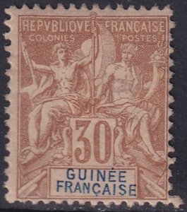 French Guinea 1892 Sc 12 MH* partial gum