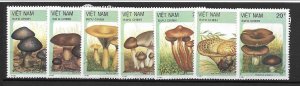 NORTH VIET NAM Sc 1806-12 NH ISSUE OF 1987 - MUSHROOMS - (AS23)