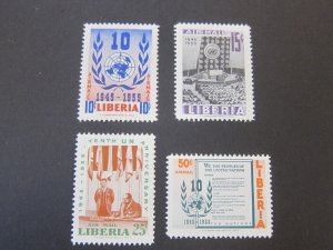 Liberia 1955 Sc C93-6 set MNH