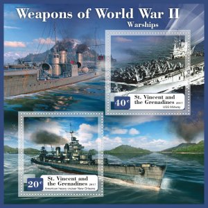 Stamps World War II 1+1 sheets perforated MNH** 2017 year