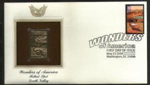 USA 2006 Death Valley hottest spot Wonders of America Gold Replicas Cover # 2...