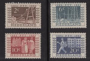 Netherlands   #336-339  MNH  1952  Stamp ITEP centenary /  telegraph services