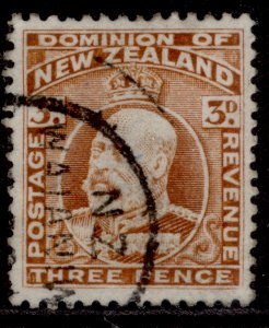 NEW ZEALAND EDVII SG389, 3d chestnut, FINE USED.