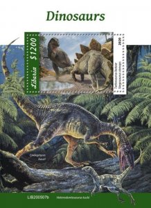 Liberia - 2020 Dinosaurs, Stegosaurus - Stamp Souvenir Sheet - LIB200507b